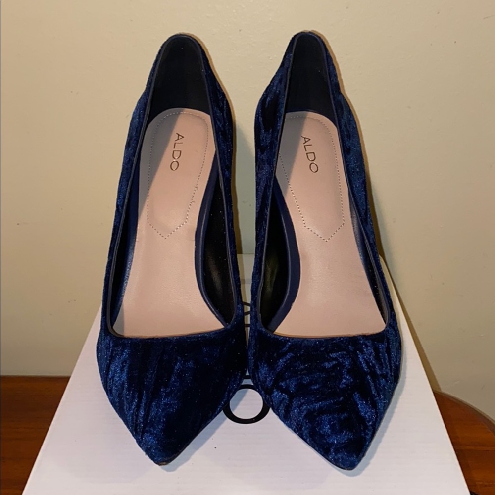 Aldo Blue Velvet Shoes